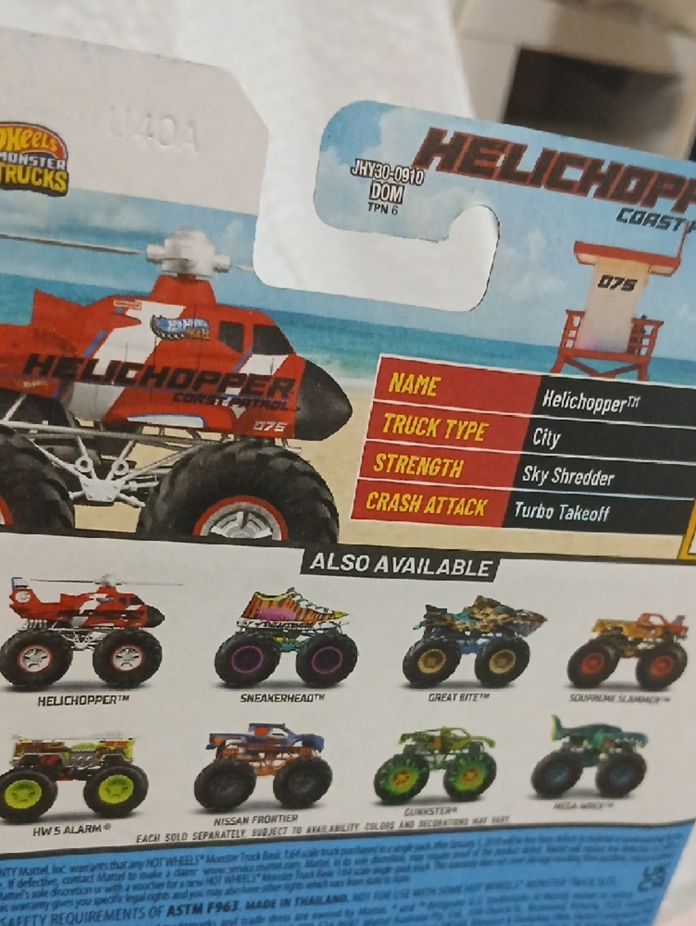 Hot Wheels Monster Trucks Helichopper Toy - Red - Picture 3 of 3